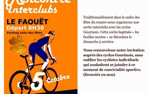 Sortie 5 octobre - Interclubs au Faouët