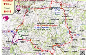 Parcours sortie MERCREDI 11 novembre